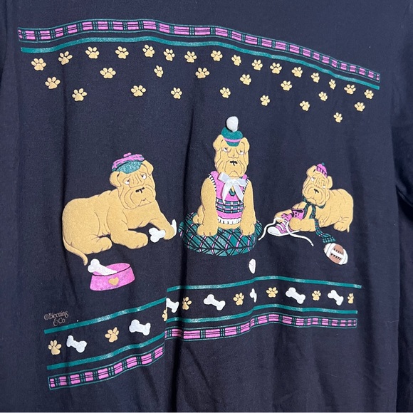 VTG Blooming & Co Golf Dog Size Small Long Sleeve Tee Retro NWT 100% Cotton - Picture 2 of 6